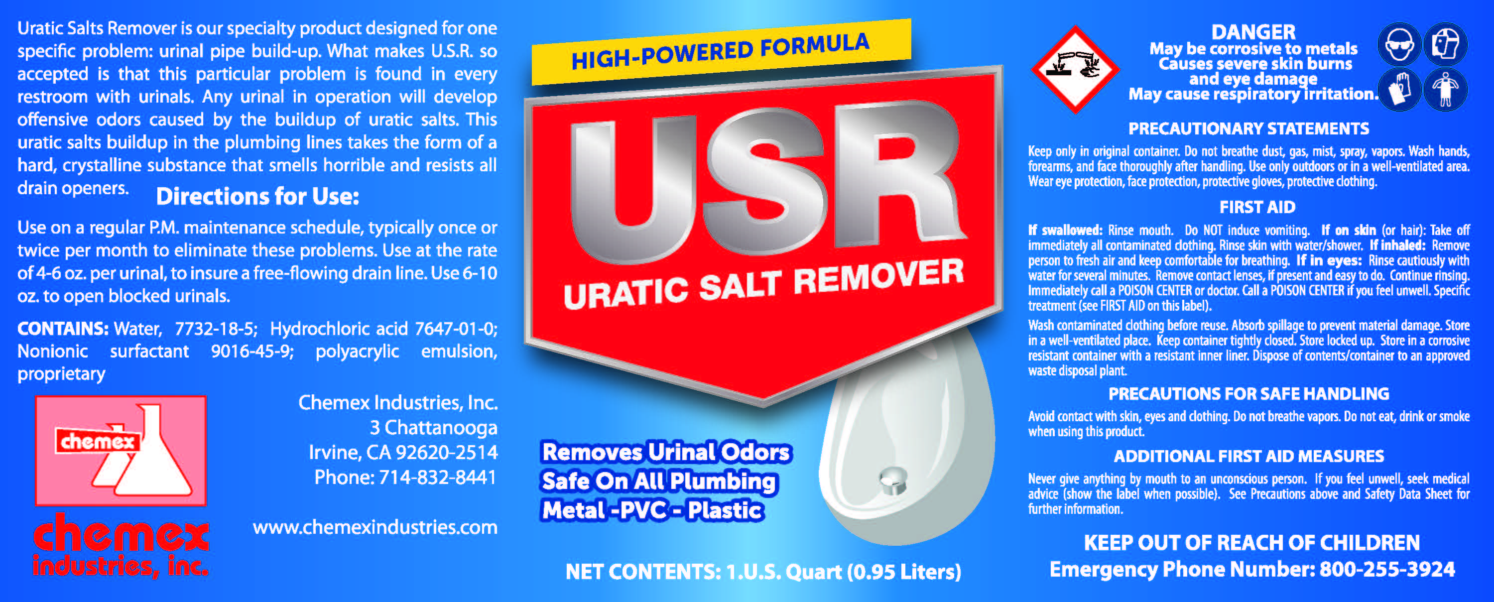 USR Effectively Dissolves Uratic Salts in Urinals
